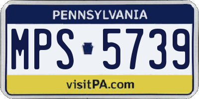 PA license plate MPS5739