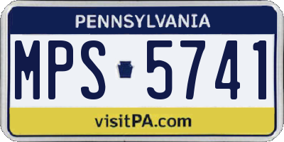 PA license plate MPS5741