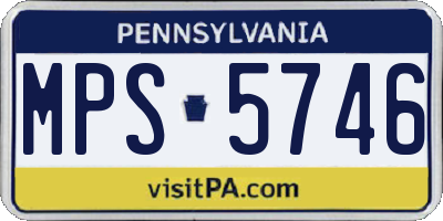 PA license plate MPS5746