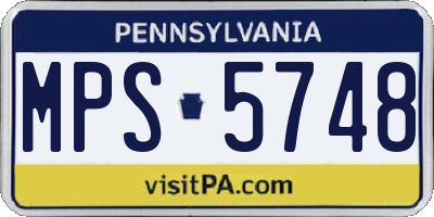 PA license plate MPS5748