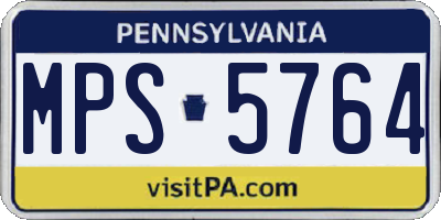 PA license plate MPS5764