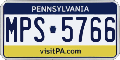PA license plate MPS5766
