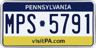 PA license plate MPS5791