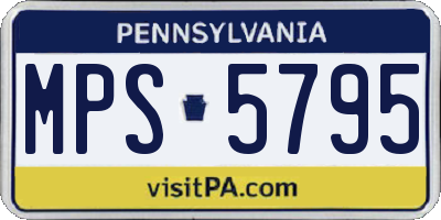 PA license plate MPS5795