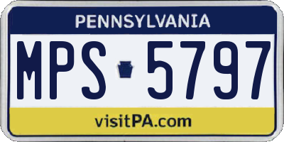 PA license plate MPS5797