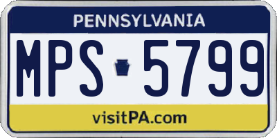 PA license plate MPS5799