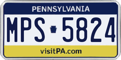PA license plate MPS5824