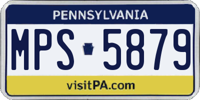 PA license plate MPS5879