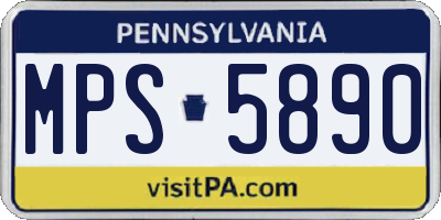 PA license plate MPS5890