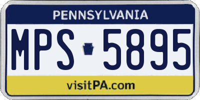 PA license plate MPS5895
