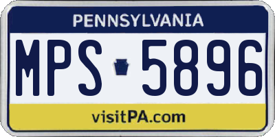 PA license plate MPS5896
