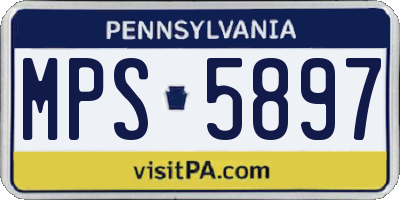 PA license plate MPS5897