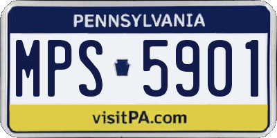 PA license plate MPS5901