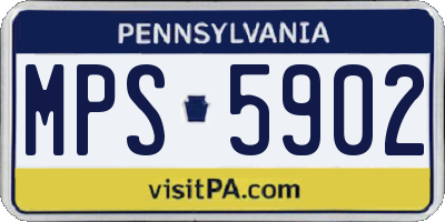 PA license plate MPS5902