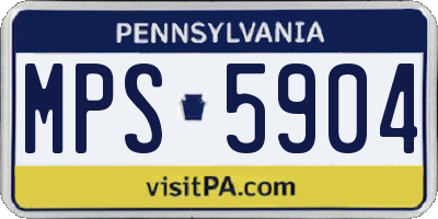 PA license plate MPS5904