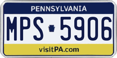 PA license plate MPS5906