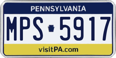 PA license plate MPS5917
