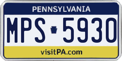 PA license plate MPS5930