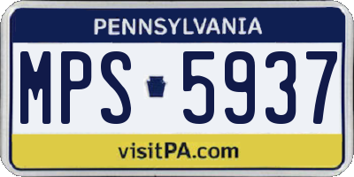 PA license plate MPS5937