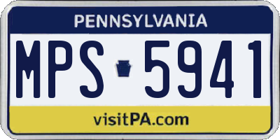 PA license plate MPS5941