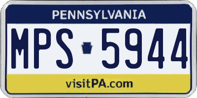 PA license plate MPS5944