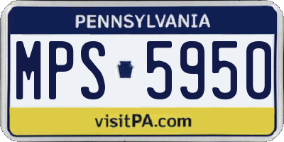 PA license plate MPS5950