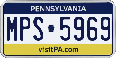 PA license plate MPS5969