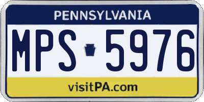 PA license plate MPS5976