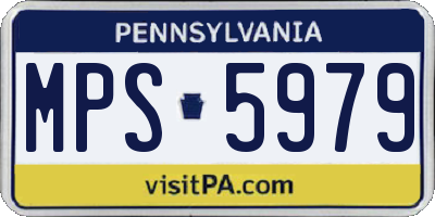 PA license plate MPS5979