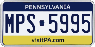 PA license plate MPS5995