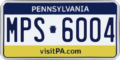 PA license plate MPS6004
