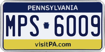 PA license plate MPS6009