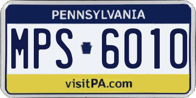 PA license plate MPS6010