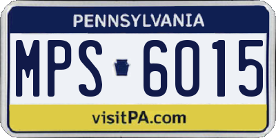 PA license plate MPS6015