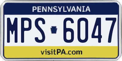 PA license plate MPS6047