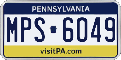 PA license plate MPS6049