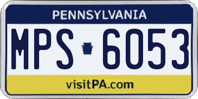 PA license plate MPS6053