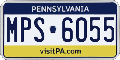 PA license plate MPS6055