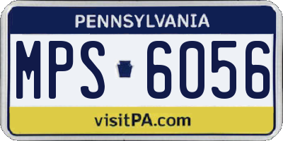 PA license plate MPS6056
