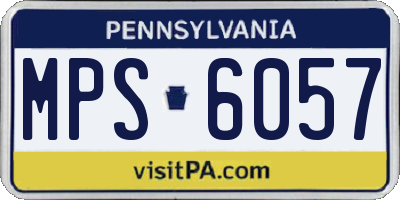 PA license plate MPS6057