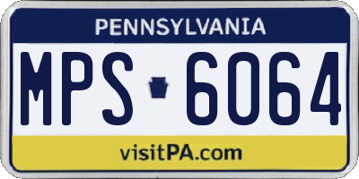 PA license plate MPS6064