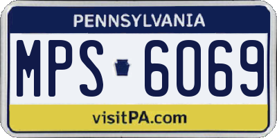 PA license plate MPS6069
