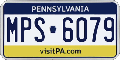 PA license plate MPS6079