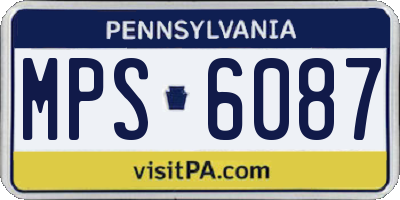 PA license plate MPS6087