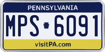 PA license plate MPS6091