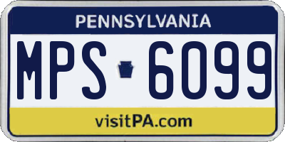 PA license plate MPS6099