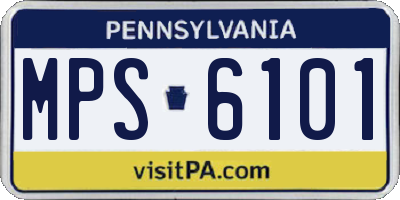 PA license plate MPS6101
