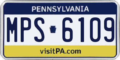 PA license plate MPS6109
