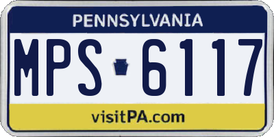 PA license plate MPS6117