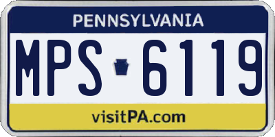 PA license plate MPS6119